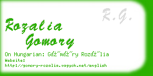 rozalia gomory business card